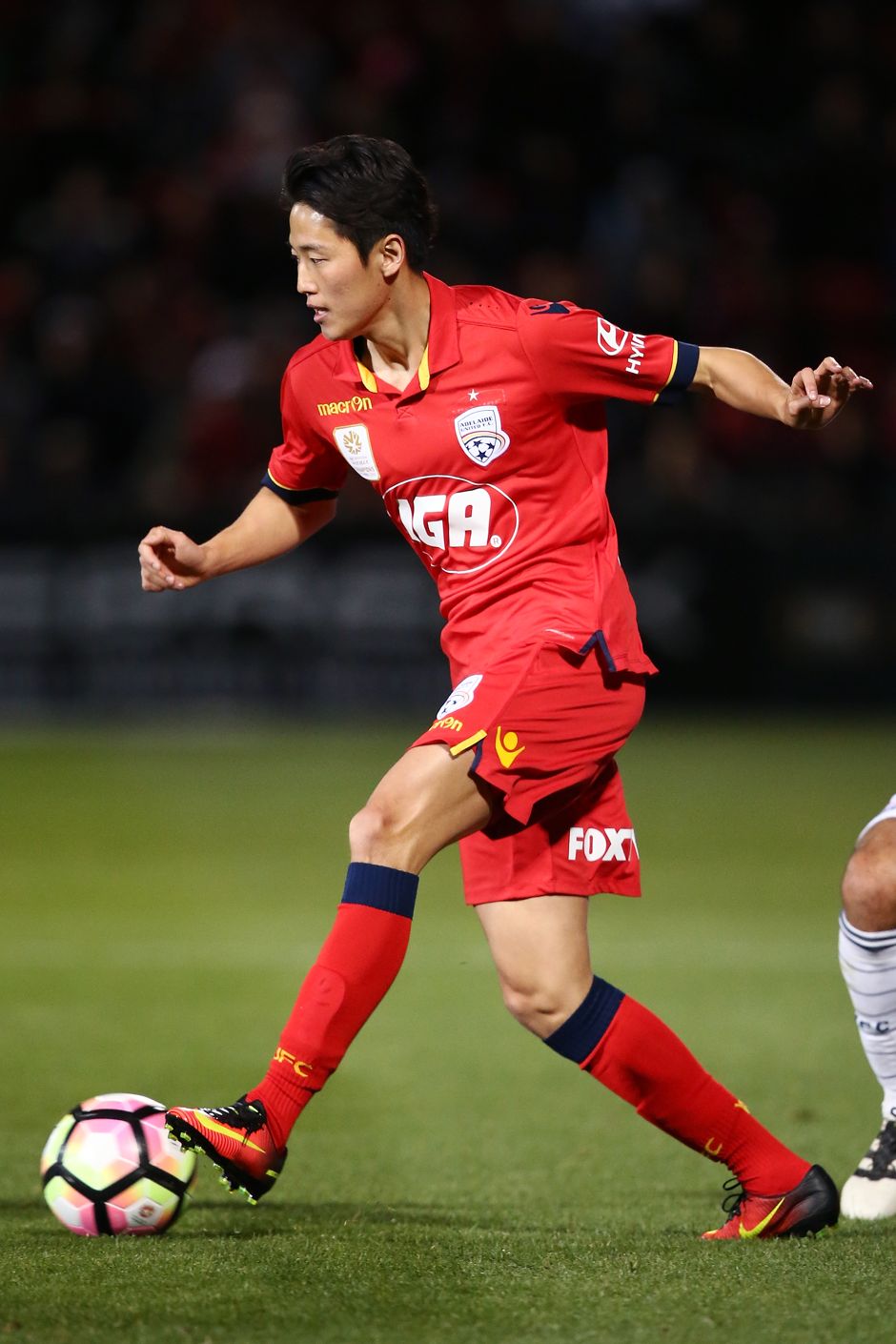 Danny Choi playing for Adelaide United